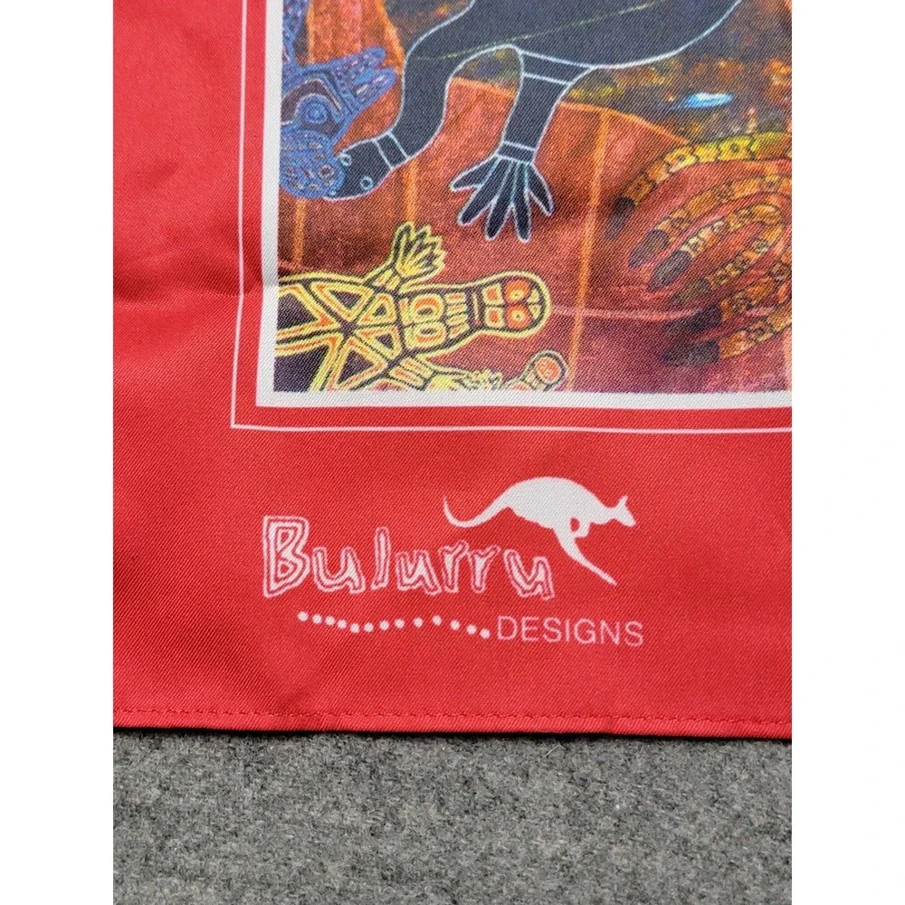 Bulurru Designs Unisex Square Scarf Aboriginal Art Animal Motif Australia‎